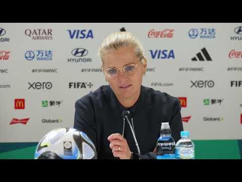 ENGLAND WOMEN PRESS CONFERENCE: Sarina Wiegman: England 2-1 Colombia: Into the World Cup Semi-Finals
