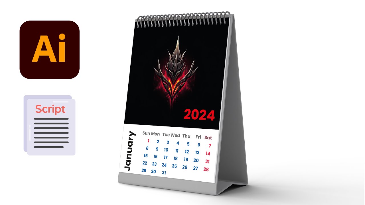 how to make a calendar in illustrator with script
