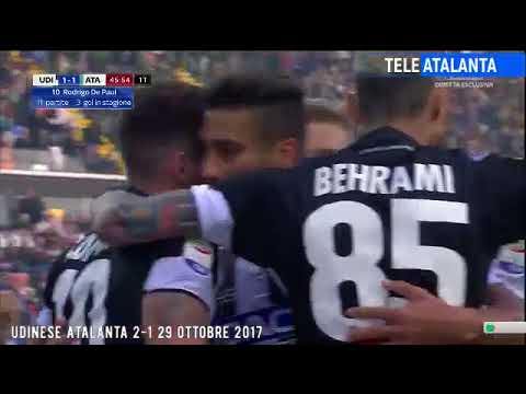 Udinese Atalanta 2-1 29 ottobre 2017 sintesi telecronaca Sky