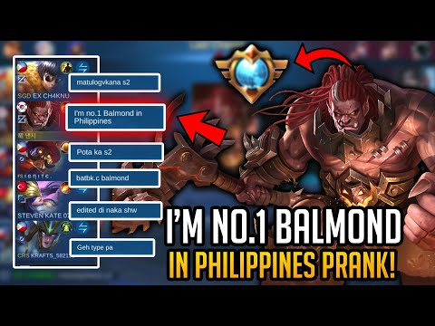 I'm the No.1 Balmond in Philippines PRANK!! - Mobile Legends Prank | MLBB