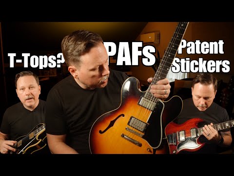 VINTAGE GIBSONS: The first three iterations of the classic HUMBUCKER