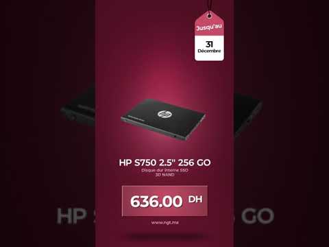 DISQUE DUR INTERNE HP S750 256 Go 3D NAND 16L52AA au Maroc: Youtube Shorts