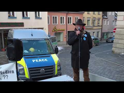 Karl Hilz (Erster Polizeikommissar a. D.) spricht bei Querdenkendemo 9.1.2021 in Kaufbeuren