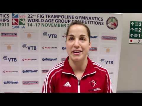 Samantha Sendel Interview - 2013 World Trampoline Championships - Sofia Bulgaria