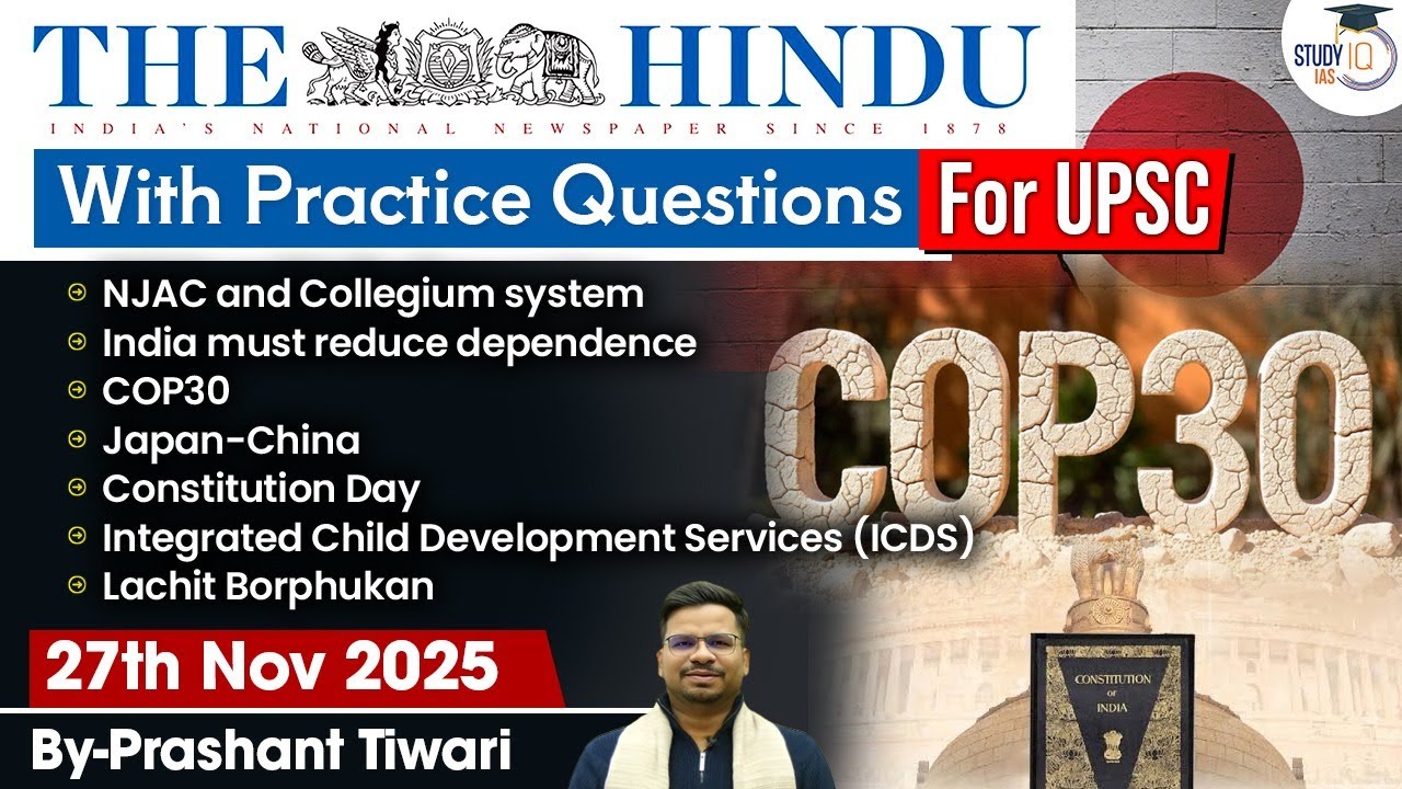 The Hindu Analysis | 27th November 2025 | The Hindu News Paper Today With Practice Questions