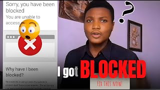 How to solve "SORRY YOU'VE BEEN BLOCKED" Website error