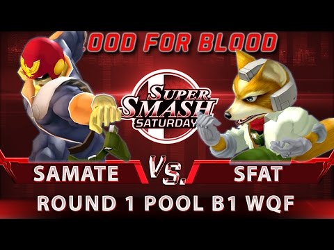 SSS: B4B - Samate (Falcon) vs. CLG | SFAT (Fox) - SSBM R1 Pool B1 Winners Quarters - Smash Melee