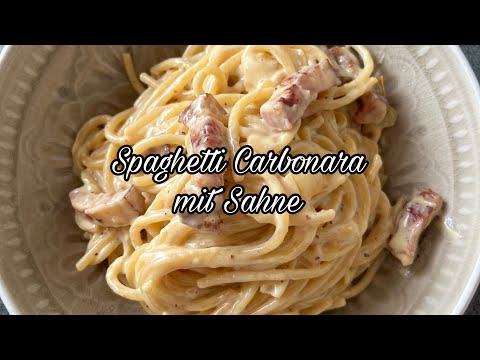 Spaghetti Carbonara mit Sahne Rezept