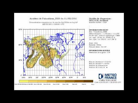 Fukushima - Modelling the dispersion of radioactive releases into the atmosphere on a global scale.