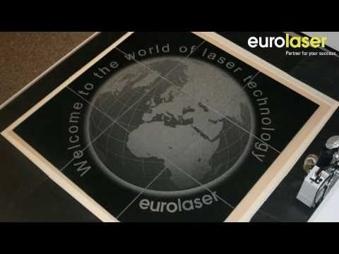 Raster gravure on granite tiles | Laser engraving