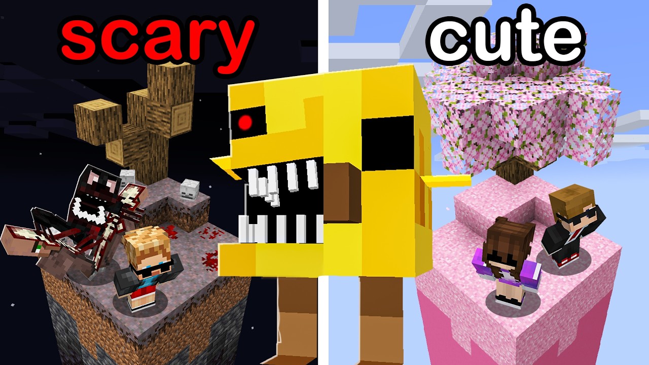 Scary VS Cute on 1 Minecraft Chunk