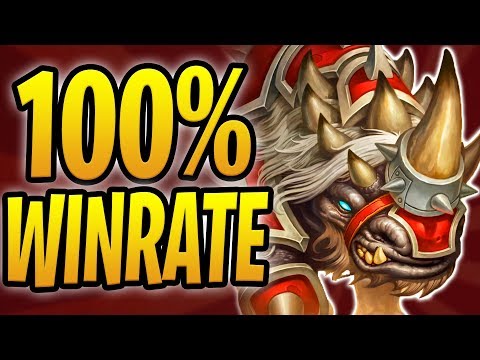 RUSHING THROUGH LADDER w/ 100% WIN RATE! | Rush Warrior | Rastakhan's Rumble | Hearthstone