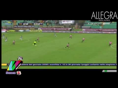 SIENA PALERMO 1 a 2 SINTESI GOL MICCOLI HIGHLIGHTS - SERIE A HD - 02-05-2010