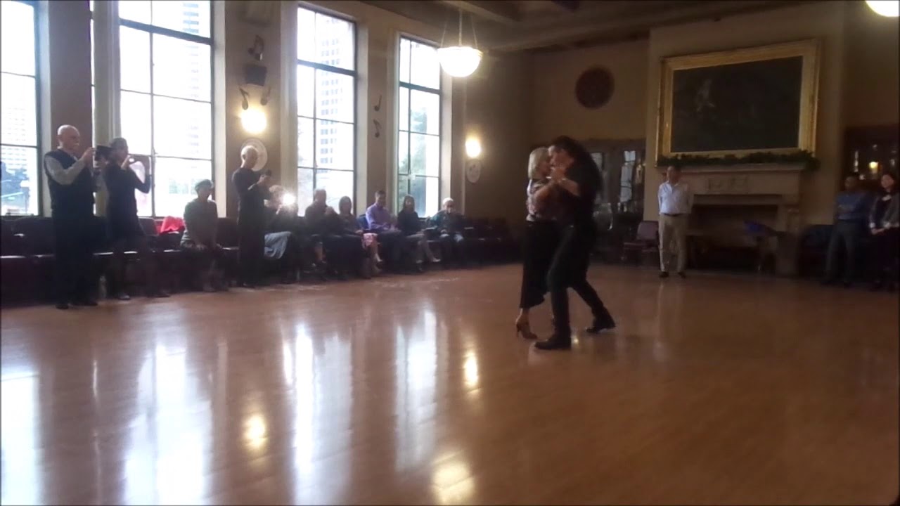 Argentine Tango Sacada Review Juan Cantone and Chantal     www.tangonation.com   12/1/2019
