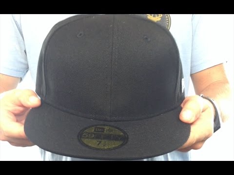 New Era '59FIFTY-BLANK' Solid Black Fitted Hat