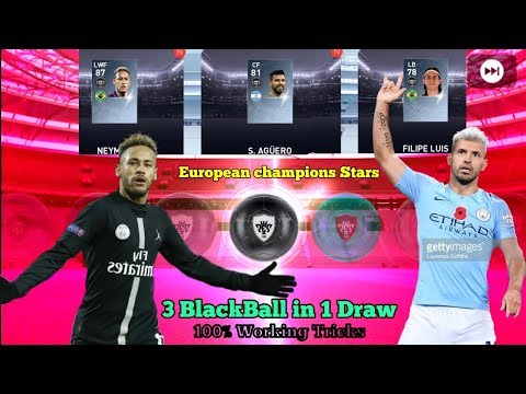 PES 2019 BlackBall Tricks in European champions Stars | 3 BlackBall in 1 Draw