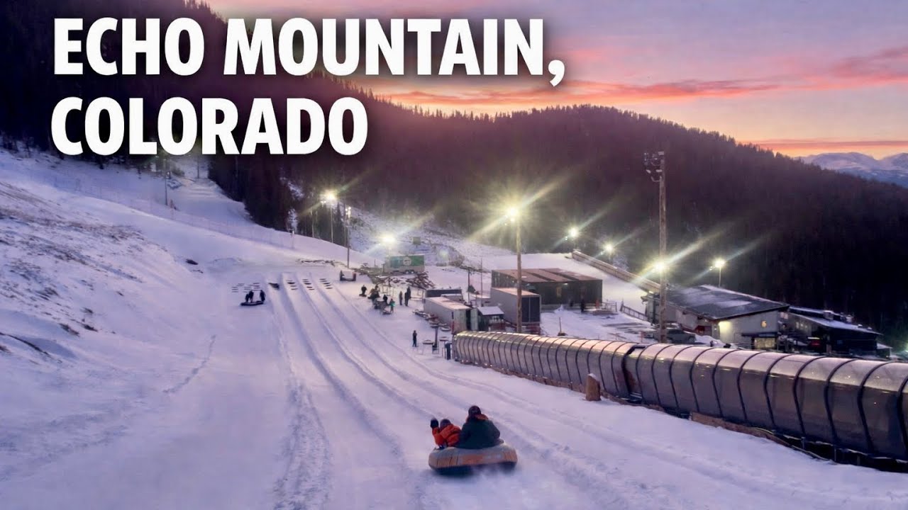 Snow tubing at Echo Mountain Colorado 