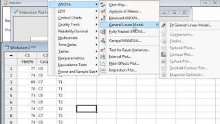 Multi-factor ANOVA (Minitab