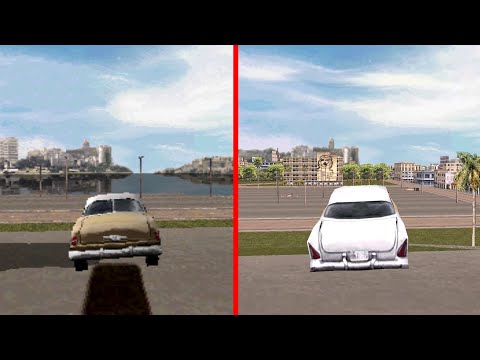 Driver 2 (PS1) vs ReDriver 2 (PC) vs Open Driver (Pre-Alpha) - Havana's Jump Comparison