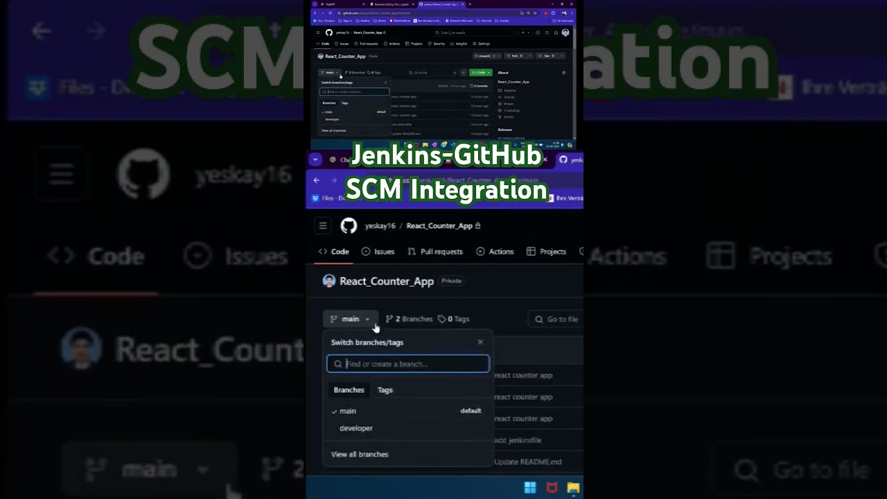 🚀 Jenkins Integration with GitHub Version Control | Step-by-step Tutorial 🌟 #jenkinspipeline
