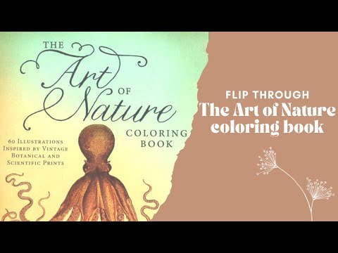 Flip Through |  The Art of Nature coloring book, vintage inspired designs