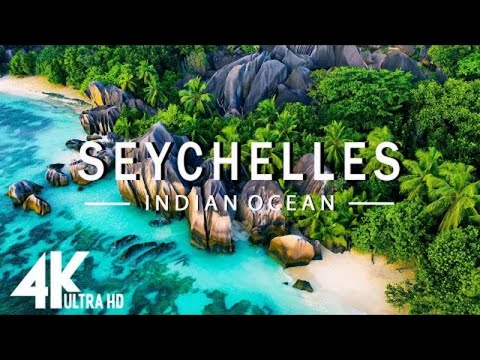 FLYING OVER SEYCHELLES (4K UHD) - Relaxing Music With Beautiful Nature Videos - 4K Ultra Videos