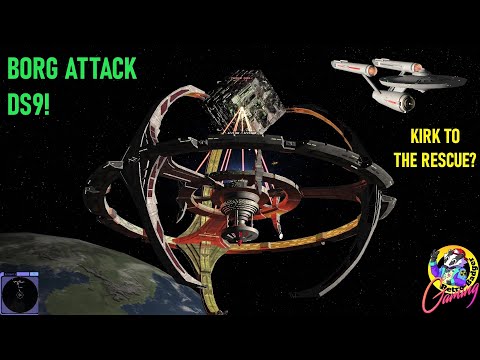 Star Trek Deep Space Nine VS Borg Tactical Cube - Captain Kirk Rescue? - Ship Battles - Starships