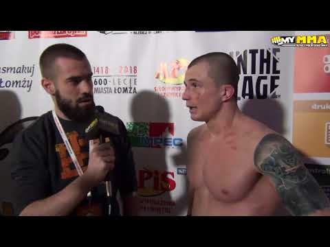 Piotr Mroczkowski po zwycięstwie nad Maciejem Kierzkowskim na gali Armia Fight Night 2 w Łomży