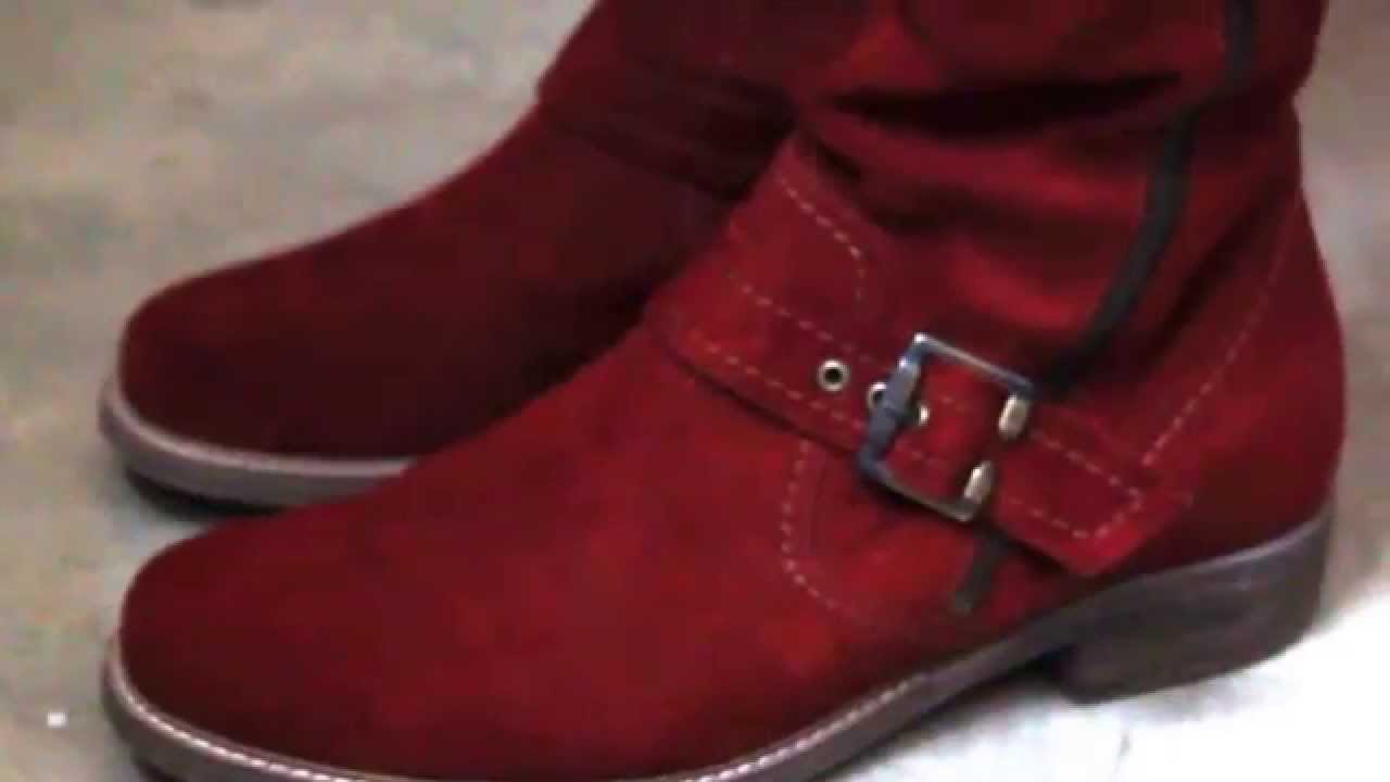 Durea Schoenen - artikel 9459 852 5125- rood suede - wijdte E, H en K