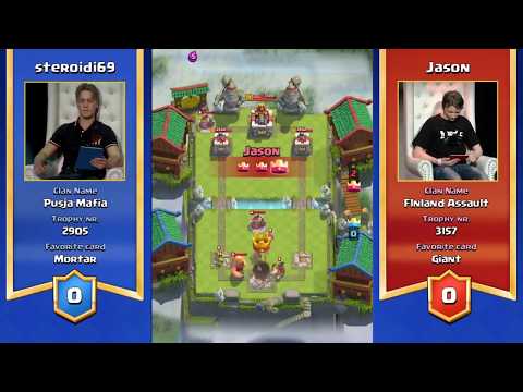 Steroidi69 vs Jason | Clash Royale: Live Helsinki Tournament | Cash Royale Tournament