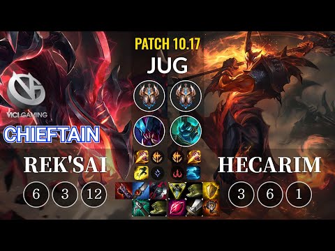 VG Chieftain Rek'Sai vs Hecarim Jungle - KR Patch 10.17