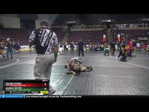 MS 110 Jacob Myers Mile High Wrestling Club Vs Boden White Pueblo County Wrestling Club