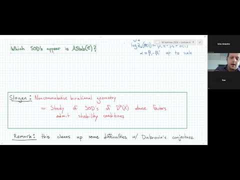 Daniel Halpern-Leistner - Dispatches from the ends of the stability manifold (Lec 4)
