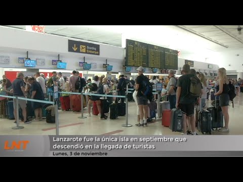 Lanzarote fue la única isla en septiembre que descendió en la llegada de turistas