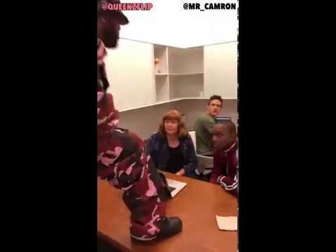 QUEENZFLIP VS CAMRON - CRASHES CAMRONS MEETING