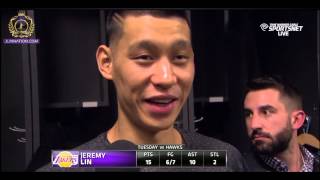 Jeremy Lin post game intervew - Lakers vs Hawks | 11.18.14