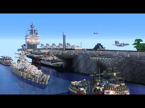 EPIC Minecraft Naval Battle on Movecraft Server