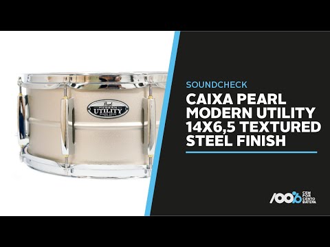 100% Batera Soundcheck - Caixa Pearl Modern Utility 14x6,5" Textured Steel Finish