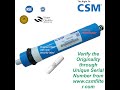 CSM RO Membrane with new Security features and How to fit By Filterkart.com