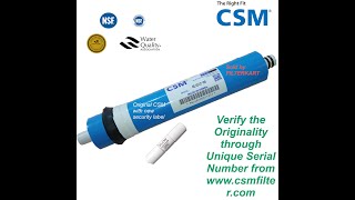 CSM RO Membrane with new Security features and How to fit By Filterkart.com