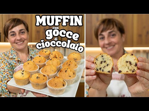MUFFIN CON GOCCE DI CIOCCOLATO...CHE NON AFFONDANO ! 😉 Ricetta Facile - Fatto in Casa da Benedetta