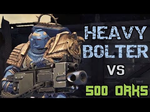 Heavy Bolter gameplay | Ultramarine vs 500+ Orks! - Exterminatus, Warhammer 40000: Space Marine