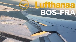preview picture of video 'Lufthansa 747-400 Winter Takeoff Boston Logan Airport LH423'