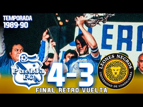 ¡El ÚLTIMO TÍTULO de la FRANJA! 🍠 Puebla 4-3 U. de G. 🦁 Temporada 1989-90   26/05/1990