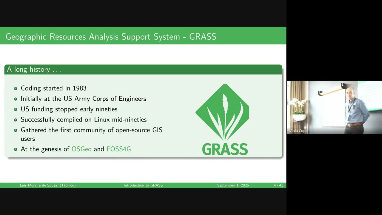 Luis de Sousa: Introduction to GRASS GIS as a spatial analysis engine
