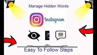 How To Manage Hidden Words - Instagram