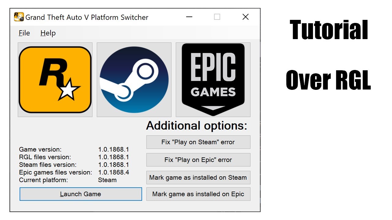 Grand Theft Auto V Platform Switcher 1.0.0.2944.0 GTA 5