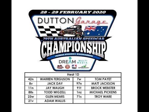 79th Australian Speedcar Championship - Heat 1D