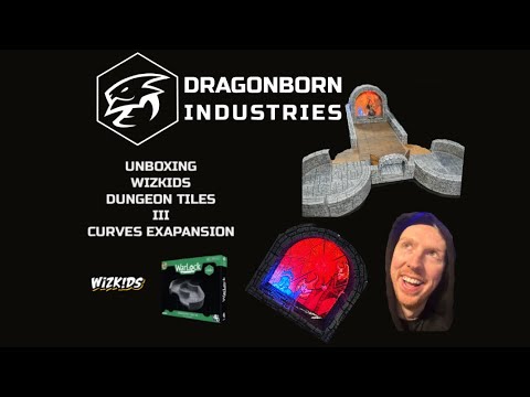 @WizKidsOfficial  Dungeon Tiles 3 Curves Exspansion unboxing.