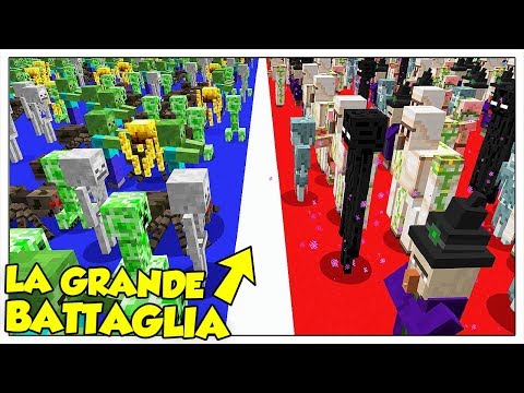 IL GIGANTESCO SCONTRO TRA I MOB DI MINECRAFT ITA!